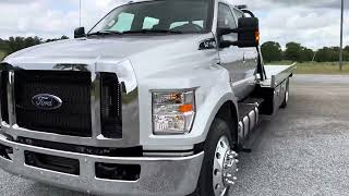 SOLD - 2022 FORD F750 ROLLBACK TOW TRUCK CAR HAULER FLATBED WHEEL LIFT LOW MILES FOR SALE