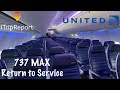 United 737 MAX 9 Re-Inaugural Economy Class