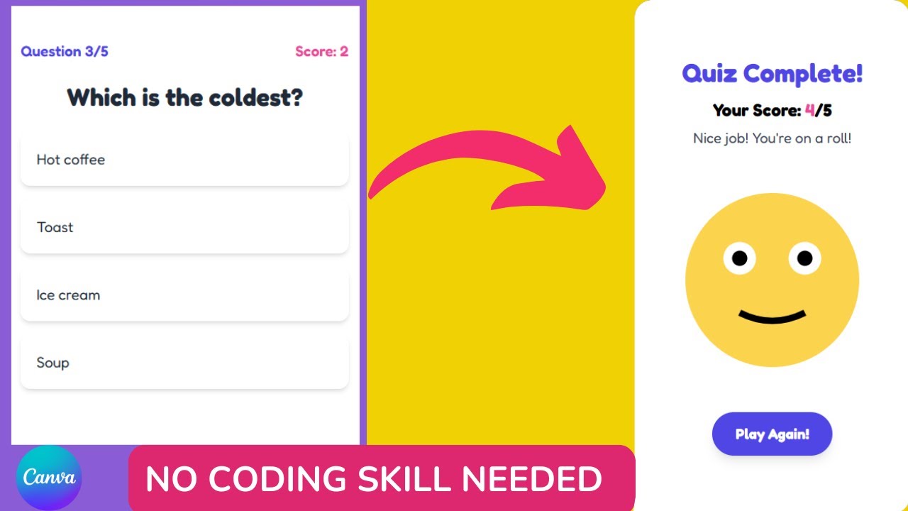 "Create Your Own Easy Quiz Website Using Canva Code – Step by Step ...