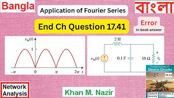 (B)ENA Q 17.41 || Application of Fourier Series || Full-wave Rectified Sinusoidal Signal ||LP Filter