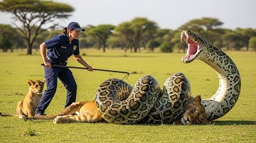 Animal Rescue: Giant Python vs Mother Lioness |  emotional rescue moments