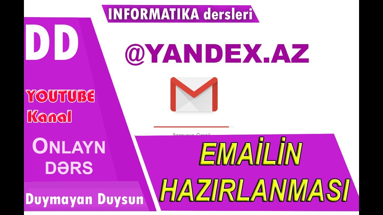 #informatika #onlayn_ders email necə yaradılır - YouTube