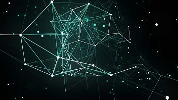 abstract blue geometrical background with moving lines and dots  looping cg animation    60 fps   Yo