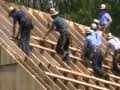 Mennonite barn raising