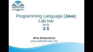 2-5 Array in java