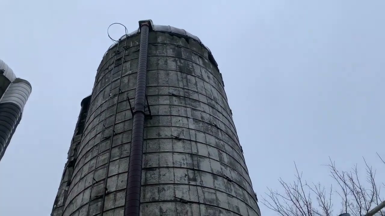 Wind Damage to grain bin and silo