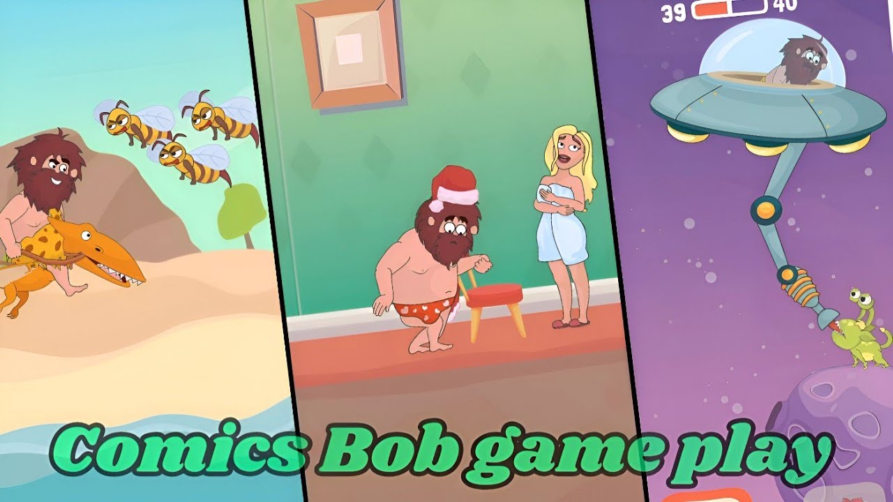 Explore Bob's Epic Caveman Game Journey! - Comics Bob