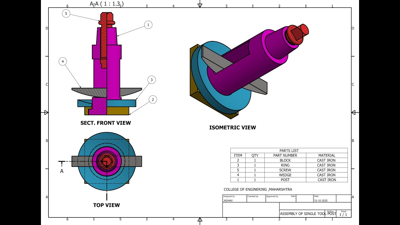 Post parts. Square Tool Post чертеж. Tools Post. Assembly drawing. Assembly drawing for Wood milling.