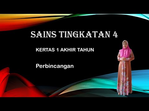 Sains Tingkatan 4 KSSM| Kertas 1 Akhir Tahun| Perbincangan Latihan