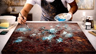 Famous Mastering Textured Abstract Art: Creating Dynamic Palette Knife Acrylic Painting Wealth