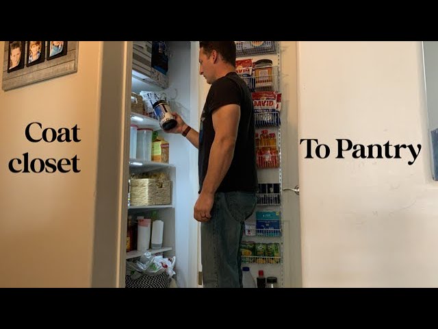 Creating an Organized Pantry from a Hall Closet - The Palette Muse