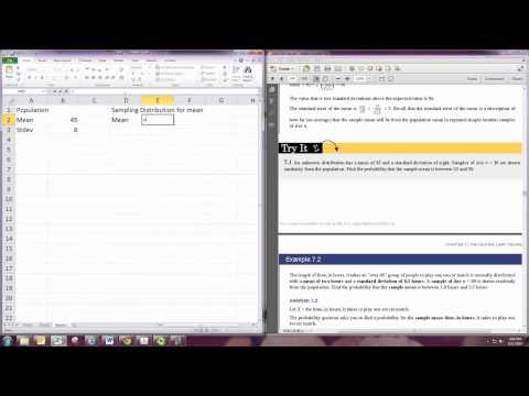 Sampling Distributions Excel