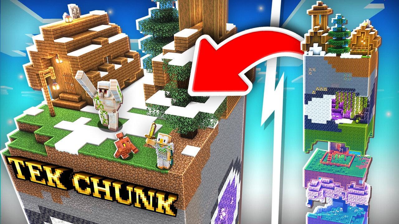 Minecraft'ta TEK CHUNKTA OYUNU BİTİRDİM!
