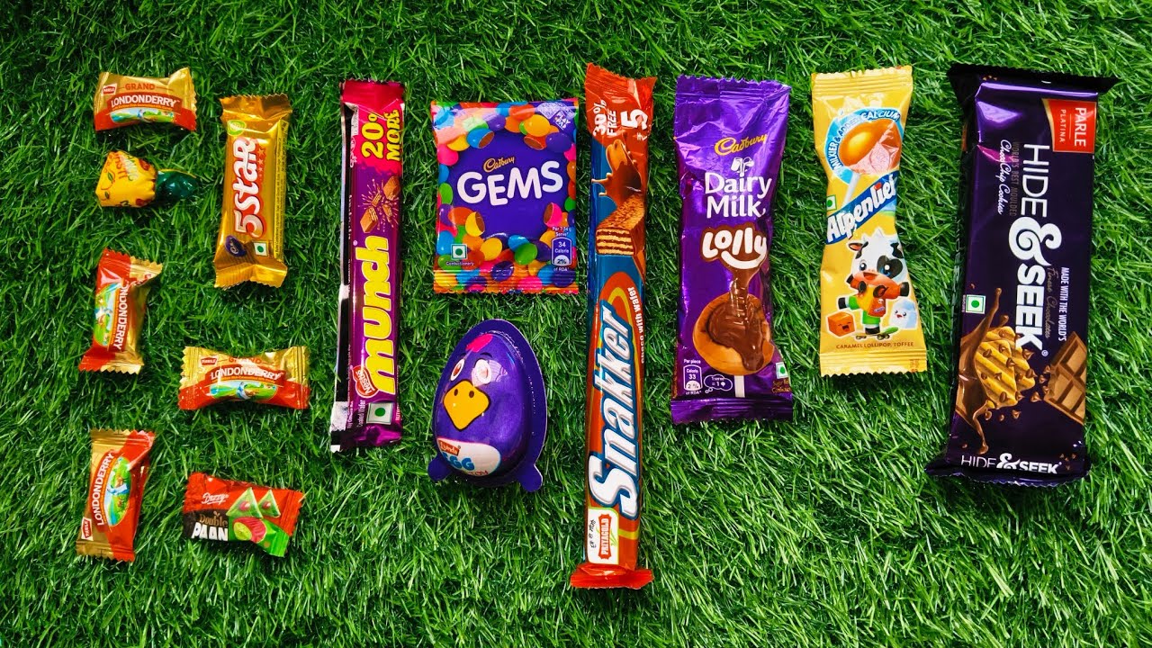 Satisfying Video Asmr Unboxing GIANT Sweets Chocolate and Rainbow Lollipops with Candy Cutting Asmr.