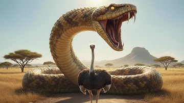 Brave Heros and Famer  Save Farmer Saves the Ostrich From Deadly Giant Python🐍