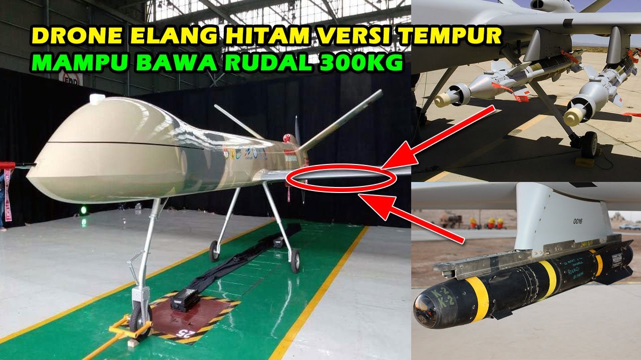 HEBAT DAN CANGGIH !! DRONE MALE ELANG HITAM VERSI KOMBATAN BUATAN ANAK