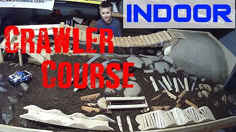 24th scale indoor crawler course inside garage
