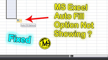 MS Excel auto fill options not showing. solved.