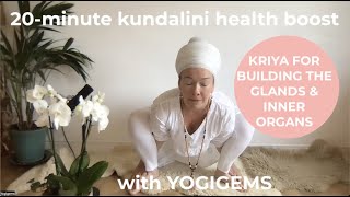 20 minute kundalini yoga health boost | KRIYA FOR GLANDS & INNER ORGANS | Yogigems screenshot 4