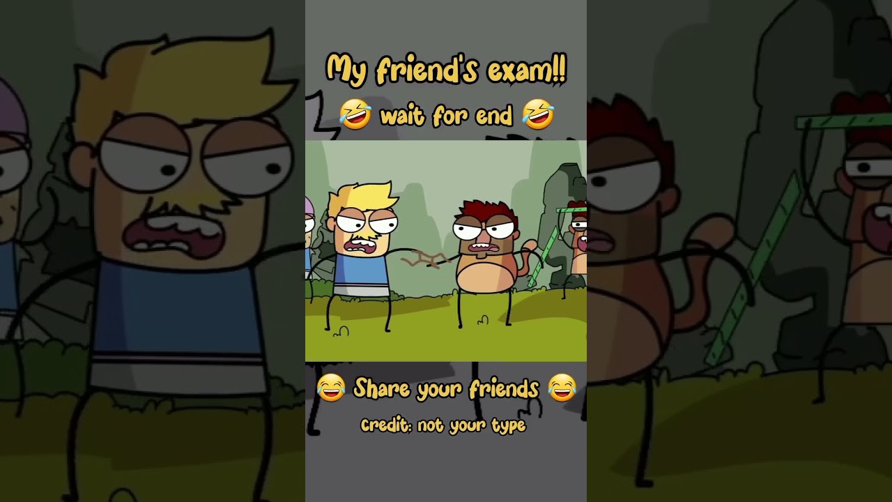 friends exam parody 😂😅 @NOTYOURTYPE #cartoon #animation #funny #rgbucketlist #exam #farqhai