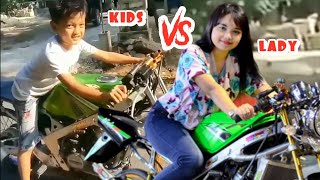 Anak kecil naik motor ninja keren banget