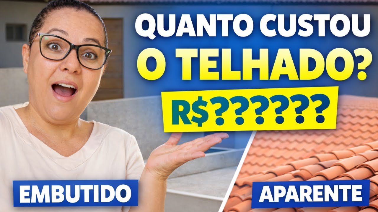 ✅ Telhado embutido:💲quanto pagamos + comparação com telhado aparente