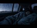 Sleep Soundly in 3 Minutes with Heavy Rain & Thunder Crashing on a Rickety Car Through the Night