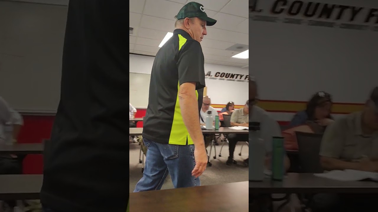 Cpt. Scott Polgar instructing new CERT Basic Training class on fire/hazardous materials.