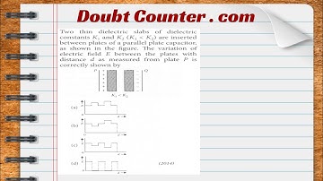 Two thin dielectric slabs of dielectric constants K 1 and K 2 are inserted between plates of a