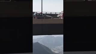 سقوط سياره من على جسر الهدا الطائف