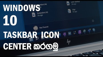How to get windows 10 taskbar icon to centre | Sinhala | Tech Power