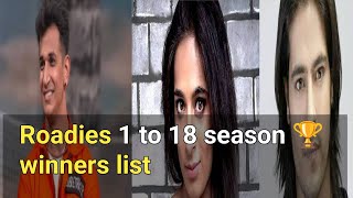 Roadies Season 1 To 18 Winners List Roadies Winners Roadies Winners List