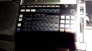 7100kHz Unknown likely Myanmar : Sony ICF-2001D (2010)