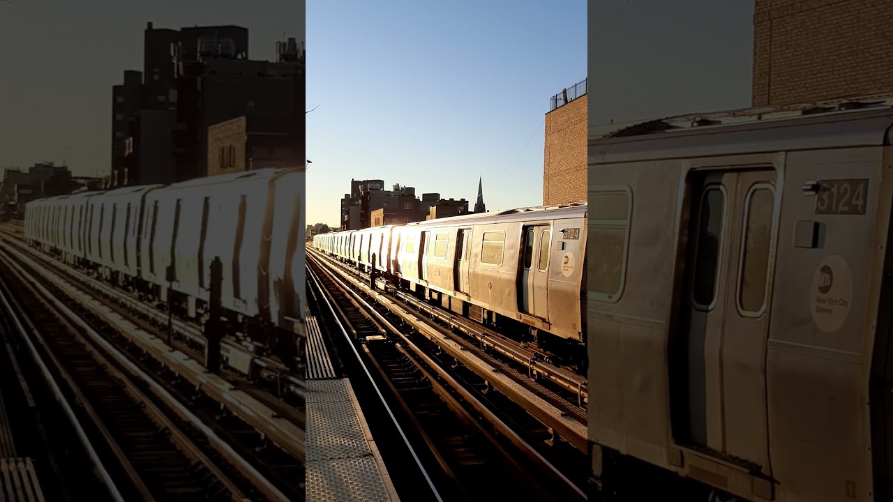 R179 Z Express Train at Lorimer St during a Sunrise