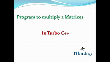 Turbo C++ - Program to multiply two matrices