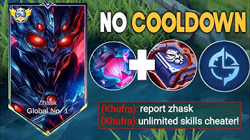 WHEN GLOBAL ZHASK  THIS NEW COOLDOWN EMBLEM AND BUILD IN SOLO RANKED  GAME!!(pls try)MLBB✓