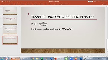 Finding zeros poles from transfer function in MATLAB
