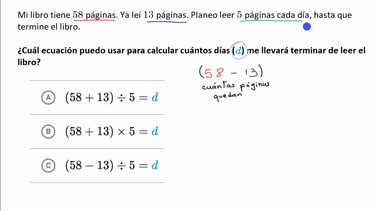 Proponer expresiones de 2 pasos | Khan Academy en Español matemática rio