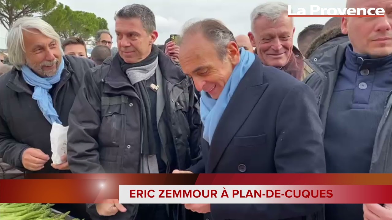 Visite surprise d'Eric Zemmour sur le marché de Plan-de-Cuques