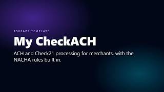 My CheckACH - a free app template you own | Ask2App screenshot 3