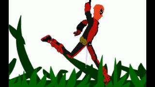Adobe Flash CS6 - Deadpool Running Sample using Bone Tool Guide