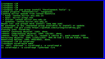 How To install CoreFreq – A Powerful CPU monitoring Tool for Linux Systems on Centos 7.3