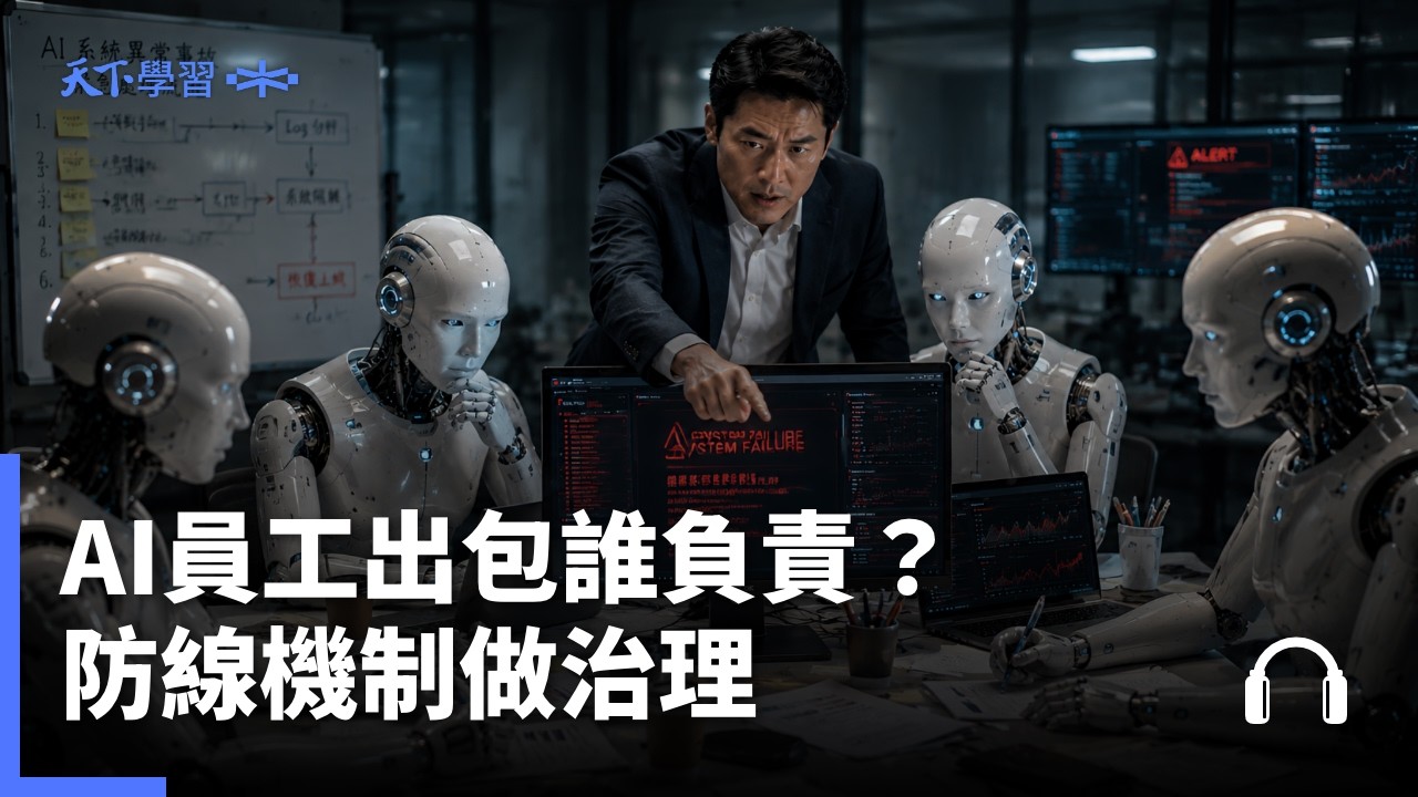 虛擬員工AI Agent出包誰負責?用防線機制與CEO視角做AI治理 ft. 溫紹群 | 管理ON AIR Ep.56 縮圖