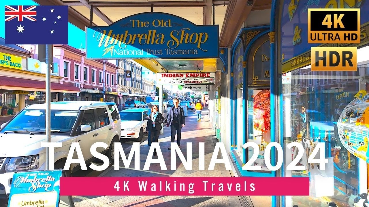 【4K HDR】Австралия, центр города Лонсестон, утренняя пешеходная экскурсия | Тасмания, июнь 2024 г