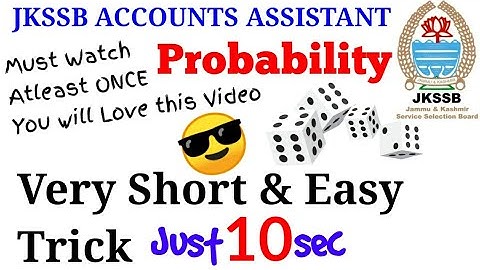 PROBABILITY Short Tricks|JKSSB Finance Accounts Assistant|Math