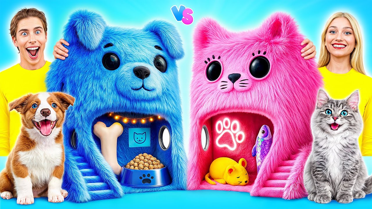 Домики Одного Цвета для Животных Челлендж | Барби vs Братц от Candy DO