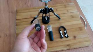 Wine Opener , ALISKID Wing Corkscrew Wine Bottle Opener + Wine Aerator Pourer Spout