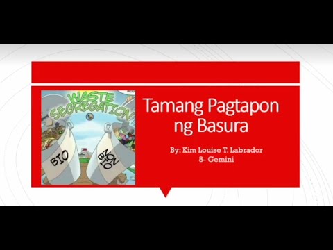 Tamang Pagtapon ng Basura - YouTube