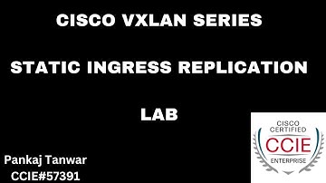 Lecture 3 CISCO VXLAN  Static ingress Replication - LAB  CCIE 57391