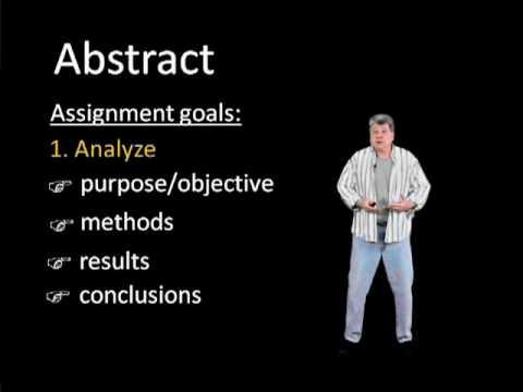 How to write an abstracts